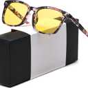 Night Driving Glasses for Men, Polarized Glasses,Fit over Men Women Anti Glare HD Night Vision Glasses