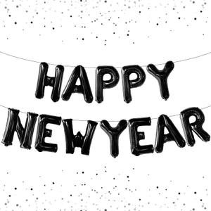 KatchOn, Black Happy New Years Balloons - 16 Inch | New Year Eve Balloons for Happy New Years Decorations 2026 | Happy New Year 2026 Nye Balloon | New Years Eve Party Supplies 2026