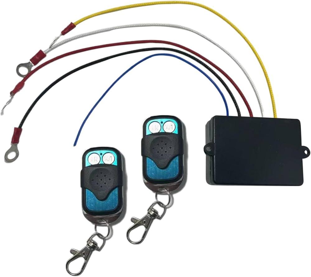 KIMISS Wireless Winch Remote Control Kit, 12V 24V Universal Winch Wireless Remote Control Switch Receiver Kit for Truck ATV SUV
