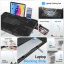 iXTRA Laptop Lap Desk Include Cooling Fan,Adjustable Lap Desk with Light Fan,Folding Laptop Desk for Bed with USB,Bed Desk with Storage Drawer 60 * 40cm, Black