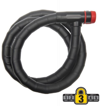 Bell Sports Ballistic 500 4' X 18mm Heavy-Duty Key Cable Bicycle Lock, Black Bell Sports Ballistic 500 4' X 18mm Heavy-Duty Key Cable Bicycle Lock, Black