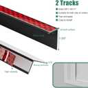 Light Blocking Strips for Window Shades and Blinds, 100% Blackout PVC Side Tracks Light Blocker for Blinds, Window Light Blocker for Bedroom(White, 58", 2PCS)