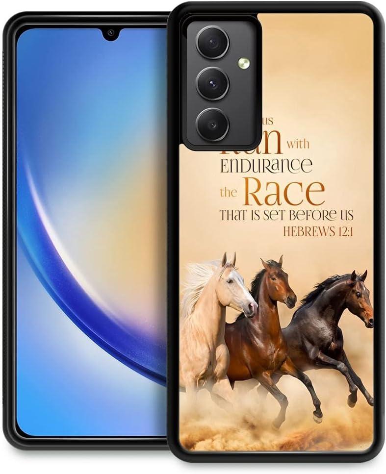 Compatible with Samsung Galaxy A54 5G Case,Christian Positive Quotation Horse Slim Soft Shockproof for Women Girls Boys Man Protective Cover Case for Samsung Galaxy A54 5G