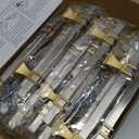 10 Pack 3-3/4 inch Black & Gold Cabinet Handles Square Zinc-Alloy Pulls for Kitchen Dresser Closet and Bathroom Cabinets Hardware