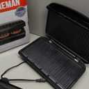 George Foreman Family-Size Grill & Panini Press, Nonstick Ceramic Coating, Fat-Removing Slope, Adjustable Angle, Indoor/Outdoor Use (5-Serving)