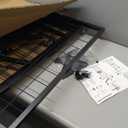 Gridwall Panel Display Stand, 2'x5.5' Heavy Duty Floor Standing Rack with Detachable Gridwall, Movable Silent Wheel, Easy to Transport, Ideal for Retail & Craft Fairs (1)