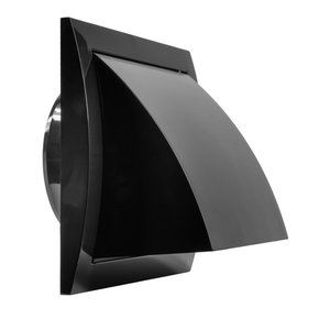 White ABS Plastic Exhaust Vent Hood with Flap - 4 Inch Fit - For Bathroom, Kitchen, Laundrie and Garage Ventilation Systems