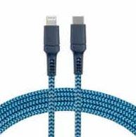 Cell Candy 10 Ft Braided Charge For  USB C Blue