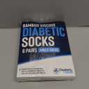 Doctor's Select Viscose Bamboo Ankle Diabetic Socks for Women and Men - 6 Pairs | Super Soft, Non Binding, Loose Wide Top (Large)