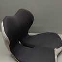 StarAneer Seat Cushion Premium Ergonomic Memory Foam Car & Office Chair Seat Cushion - Orthopedic Lumbar Support for Back Pain Relief, Non-Slip Design for Car, Truck, Home Chair & Office Seat (Standard, Grey/Black)