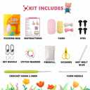 Crochet Kit for Beginners - 2 PCS Pink Spring Outing Pig Knitting Kit,Adult Beginner Crochet Kit, Beginner Crochet kit for Kids with Step-by-Step Video Tutorial