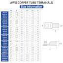 XHF 10PCS 1/0 AWG-5/16 Heavy Duty Battery Lugs with 3:1 Heat Shrink Tubing, Ring Terminals Battery Cable Ends Copper Eyelets Electrical Battery Connectors