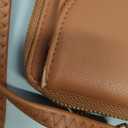 S-ZONE Small Crossbody Bags for Women Cell Phone Purse RFID Blocking Wallet Purses with Credit Card Slots (Brown)