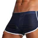 Men's Mesh 3 Inch Retro Workout Shorts Lounge Running Sexy Gym Athletic Fitness Casual Booty Short Shorts (XX-Large Short, A Royal Blue)