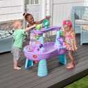 Step2 Rain Showers and Unicorns Water Table, Kids Water and Sand Activity Sensory Playset, Summer Outdoor Toys, 13 Piece Water Toy Accessories, for Toddlers 1.5+ Years Old, Blue & Purple, Large