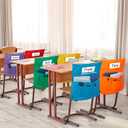 Chair Pockets Pack of 24, 17x 18 inch Chairback Buddy Pocket 6 Bright Colors, Large and Ample Back of Chair Organizer with Name Slot and Storage Pockets for Kids in Classroom (Medium, Multicolor)