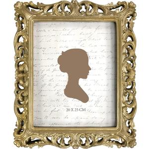 AELS 8x10 Inch Vintage Picture Frame, Elegant Antique Photo Frames with Glass Front, Photo Display, Tabletop Wall Hanging, Gift Ideas, Silver-gold Hollow Pattern