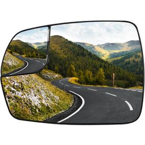 Driver Side Mirror Replacement for Ford Edge 2015 2016 2017 2018 Mirrors Glass - Convex Mirror Glass, Left Side Rear View Mirrors with Power Heated