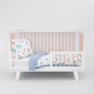 Little Unicorn Toddler Bedding 3-Piece Set | Includes Comforter, Crib Sheet & Pillowcase | Soft & Breathable Muslin Fabric | for Convertible Cribs & Toddler Beds (Unicorns)