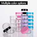5 Gram Sample Containers With Lids, 200 Count 5ML Jars, Empty Cosmetic Jars for Glitter, Lotion, Cream, Beads - With Labels, Mini Spatulas