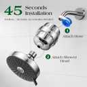 Filtered Shower Head COMBO for Healthier Skin & Hair | 3 Mode High Pressure Shower Heads with 25-Stage Filtration | Removes 99.947% Chlorine & Heavy Metals | Shower Head with Filters - Chrome