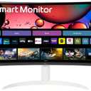 LG 34SR60QC-W 34-inch QHD (3440x1440) Curved Smart Monitor with Streaming, UltraWide Screen, webOS, HDR10, 100Hz, Built-in Speaker, AirPlay2, Screen Share, Bluetooth, ThinQ App, White