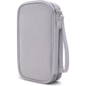 Diabetic Supplies Travel Case Organizer for Test Strips, Lancets, Needles, Lancing Device, Glucose Meter, Alcohol Wipes, Insulin Pens, Syringes, Diabetes Testing Kit Storage Bag (Gray)