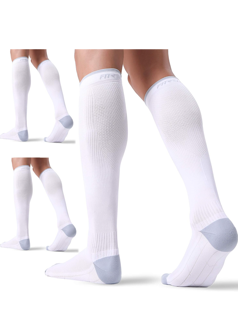 FITRELL 3 Pairs Compression Socks for Women and Men 20-30mmHg-Circulation Support Socks, Size: Large-X-Large