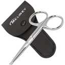 Rounded Stainless Steel Small Facial Hair Scissors, 3.7 Inches - Rounded Tip Scissors for Nose Hair, Mustache, Beard, Eyebrows, Eyelashes & Baby Nails