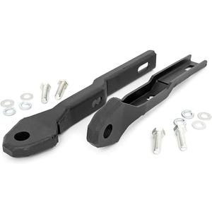 Rough Country Tow Hook Shackle Mounts for 2017-2021 Nissan Titan - RS149,Black