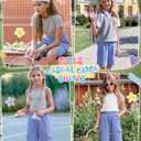 Yooo's Vivi Girls Bermuda Cargo Shorts, Light Blue, 11-12 Years