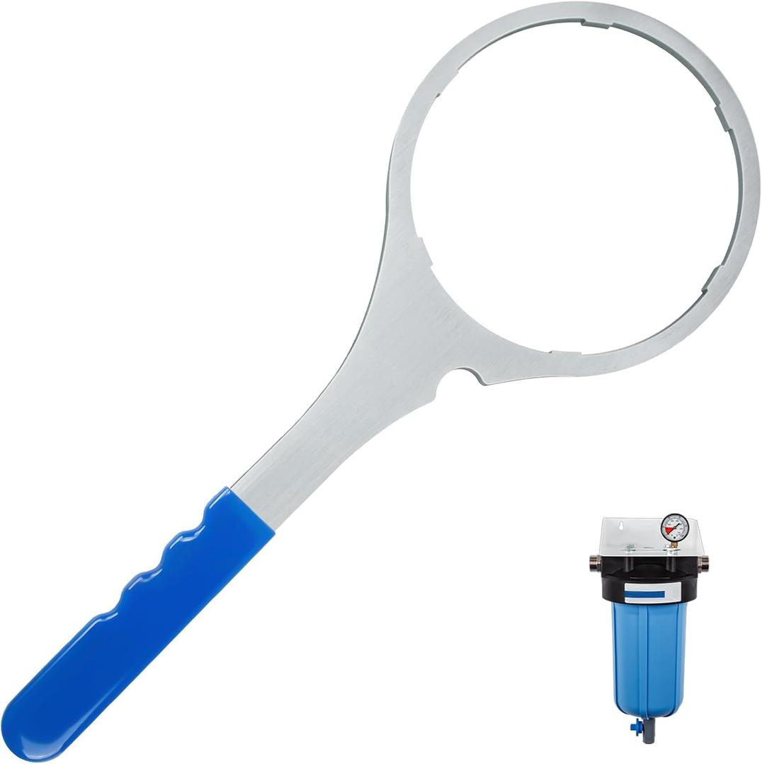 Magluv SW-4-SS-8 Heavy Duty Metal Water Filter Wrench - 6 inch ID Water Filter Housing Wrench, Replace for SW-4 Plastic Wrenchs Fit for Pentek 144368, American Plumber W2010-PR,152017,152022