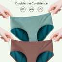TIICHOO Period Underwear for Women Heavy Flow Soft Menstrual Panties Teens Ladies Leakproof Incontinence 5 Pack (Black, M)