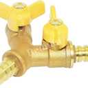 Beduan 3 Way Shut Off Ball Valve, 3/4" Hose Barb 2 Switch Brass Y Shaped Valve for Air Water Fuel Gas