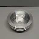 X AUTOHAUX Vehicle Crankshaft Pulley Long Water Pump Double Groove Crank Pulley for Chevy SBC 350 Engine