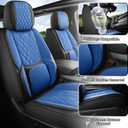 Car Seat Cover Custom Fit for Dodge Ram 1500 2500 3500 2009-2026 Faux Leather Seat Cover Set Compatible with Crew Quad Regular Cab Pickup Truck Cushions (Black Redline, Full Set, Flat Rear)