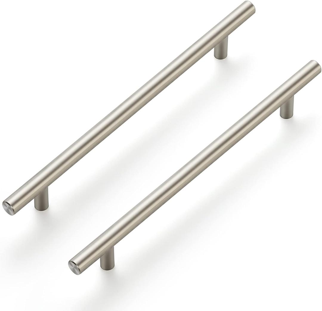 Ravinte 10 Pack 10 Inch Cabinet Handles Brushed Nickel Stainless Steel Cabinet Handles Kitchen Cupboard Pulls 7-1/2" Hole Center