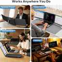 Laptop Screen Extender, Triple Screen Laptop Monitor Extender for 13-17.3 Laptop, 14 1080P FHD IPS Portable Monitor with 100% sRGB, Plug & Play Monitor Extension for Business Travel,Coding & Gaming