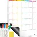 Magnetic Dry Erase Calendar - Vertical Calendar for Refrigerator - Monthly Fridge Calendar Whiteboard with Extra-Thick Magnet Included Fine Point Marker & Eraser & Home Organizer