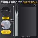 Beeveer 48 x 96 Inch Extra Large PVC Sheets Roll, Transparent Clear Flexible Plastic Sheet for Craft, Picture Frames, Sign Blank, DIY Display Project, Protective Barriers