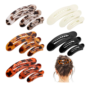 15 PCS Flat Hair Clips for Women & Girls, 5 Colors French Flat Claw Clips 3 Sizes Accessories Barrettes for Thin Thick Fine Hair