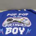 Pop Pop Of The Birthday Boy Video Game B-Day Top Gamer Party T-Shirt, Blue XL