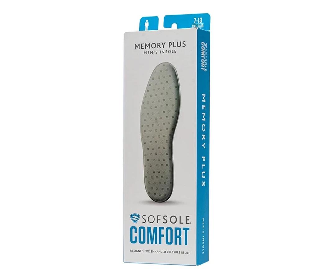 Sofsole Comfort Memory Plus Men's Insole 7-13 One Pair