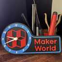 Makerworld MH011 3D Printer Clock Creative Model Components for Bambu Lab A1/X1/X1C/X1E/ P1P/P1S 3D Printer,3D Printer DIY Parts Makerworld Kits for Bambulabs-Prints NOT Included.