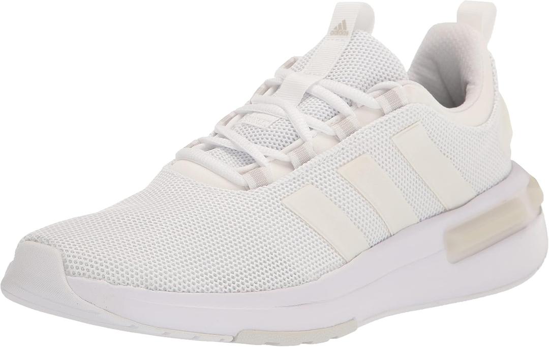 adidas Women's Racer Tr23 Shoes Sneaker (8, White/Zero Metallic/Grey)