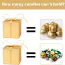 Adecortalk 100 Pcs Mini Gold Gift Boxes 2x2x2 Inches Paper Party Favor Boxes Gift Candy Boxes with Ribbons for Birtyhday Wedding Baby Shower Graduation Bridal Shower Halloween Christmas Valentine Gifts