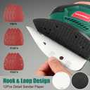 HYCHIKA Detail Sander, 14,000 OPM Compact Electric Sander Tool with 12 Pcs Sandpapers,Efficiency Dust Collection System,Suitable for Tight Spaces Sanding,Polishing,Removing Paint in Home Decoration