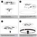 ocioc 4 Pack 12inch LED Flush Mount Ceiling Light Black, 5000K, Ultra Thin Round Lighting Fixture Ceiling Lights for Bedroom, Office, Hallway, Kitchen, Stairwells 24W