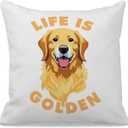 Golden Retriever Pillow Covers 18x18, Golden Retriever Decor & Gifts for Women, Men & Parents
