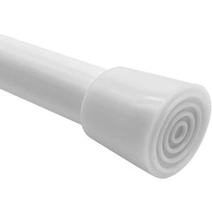 Short Small Spliced Tension Rod 30"-42" Spring Adjustable, No Drilling Extendable Closet Rod for Window Wardrobe Bedroom Doorway Room Divider, White (White Pack 1)
